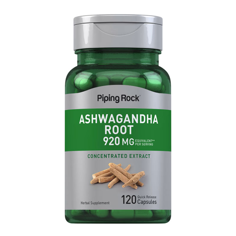 piping rock ashwagandha root 920 mg quick release capsules stress support ayurvedic supplement