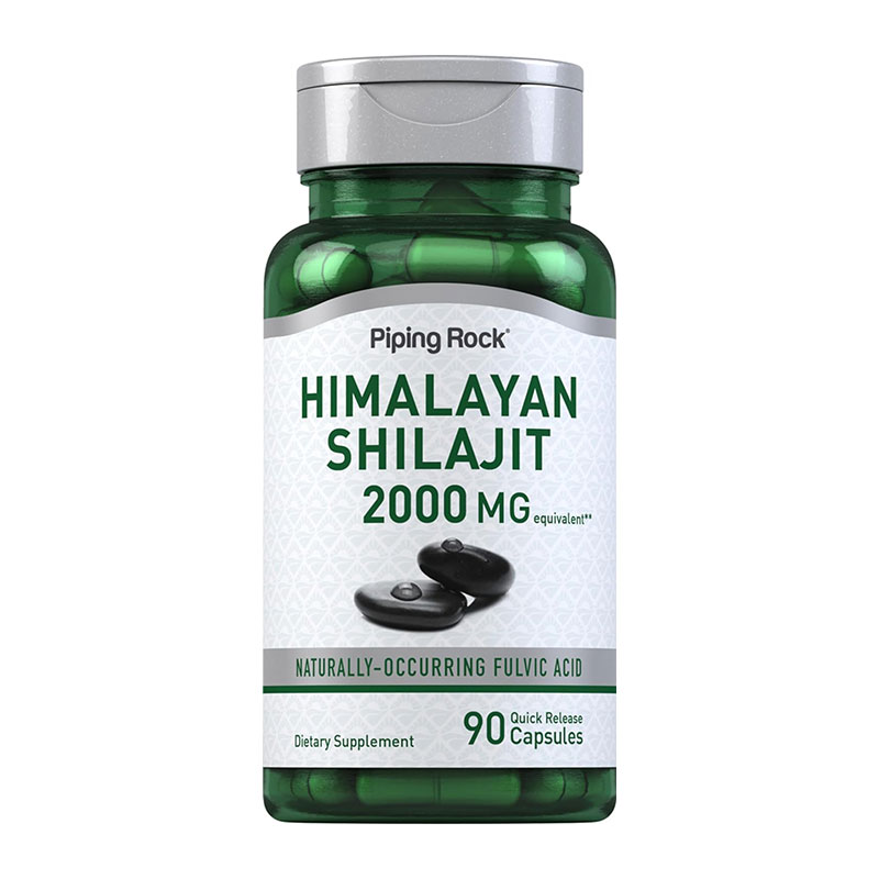 piping rock shilajit 2000 mg quick release capsules energy support vitality fulvic acid