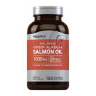 Piping Rock Salmon Oil 1000 mg Wild Alaskan omega-3 fatty acids EPA DHA heart health brain support quick-release softgels non-GMO gluten-free mercury-free