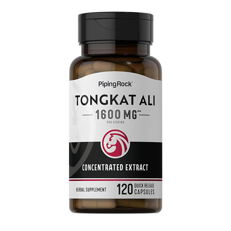 Piping Rock Tongkat Ali 1600 mg quick-release capsules male vitality energy support Eurycoma longifolia herbal supplement