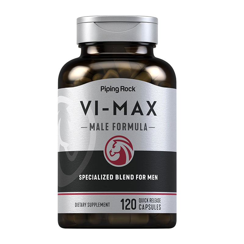 Piping Rock Vi-Max Male 120 quick release capsules Yohimbe Maca Muira Puama Tribulus Tongkat Ali Korean Ginseng men's health supplement