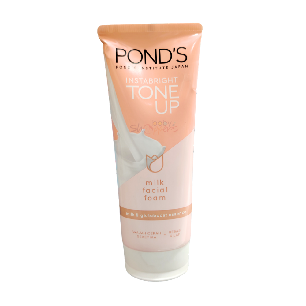 ponds facial foam instabright tone up milk cleanser brightening