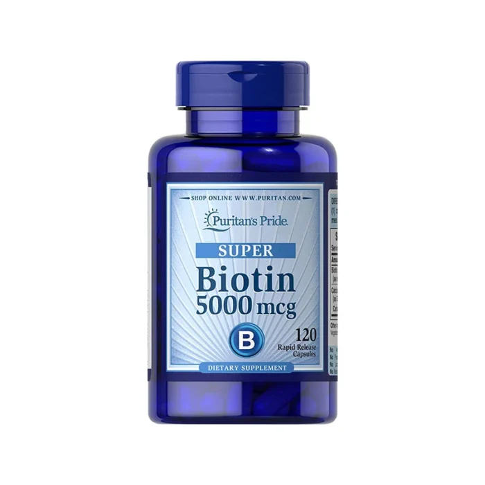 biotin supplement hair skin and nails Puritan’s Pride 5000 mcg biotin capsules