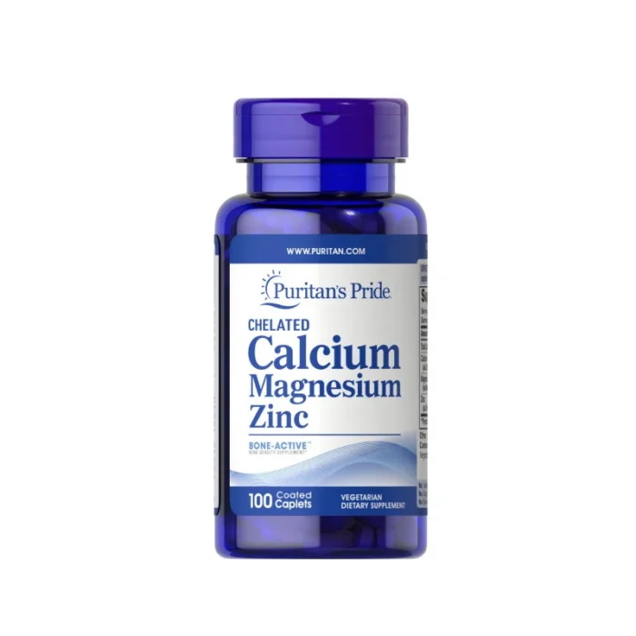 calcium magnesium zinc supplement bone health magnesium supplement zinc supplement Puritan’s Pride chelated minerals