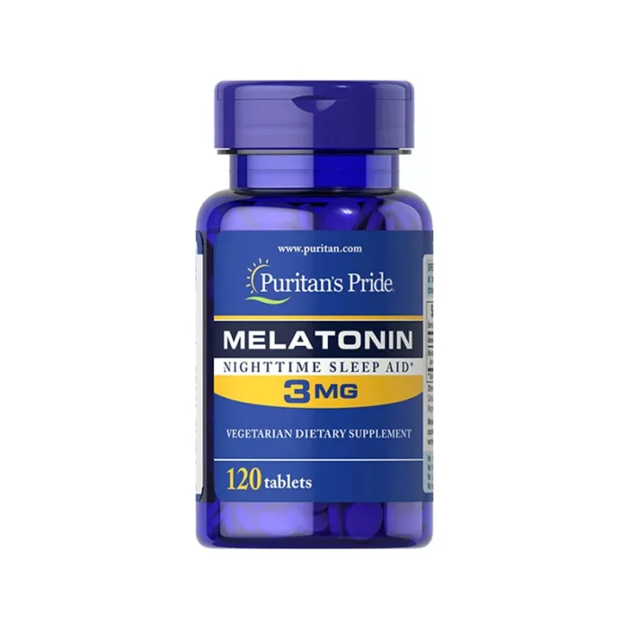 melatonin supplement sleep support Puritan’s Pride 3mg tablets