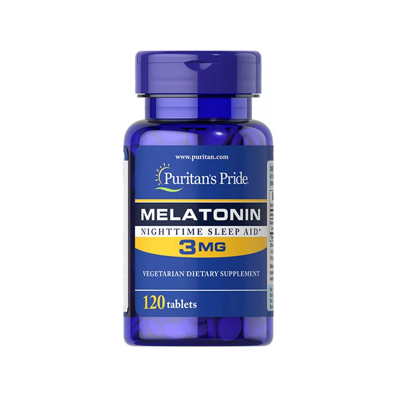 melatonin supplement sleep support Puritan’s Pride 3mg tablets