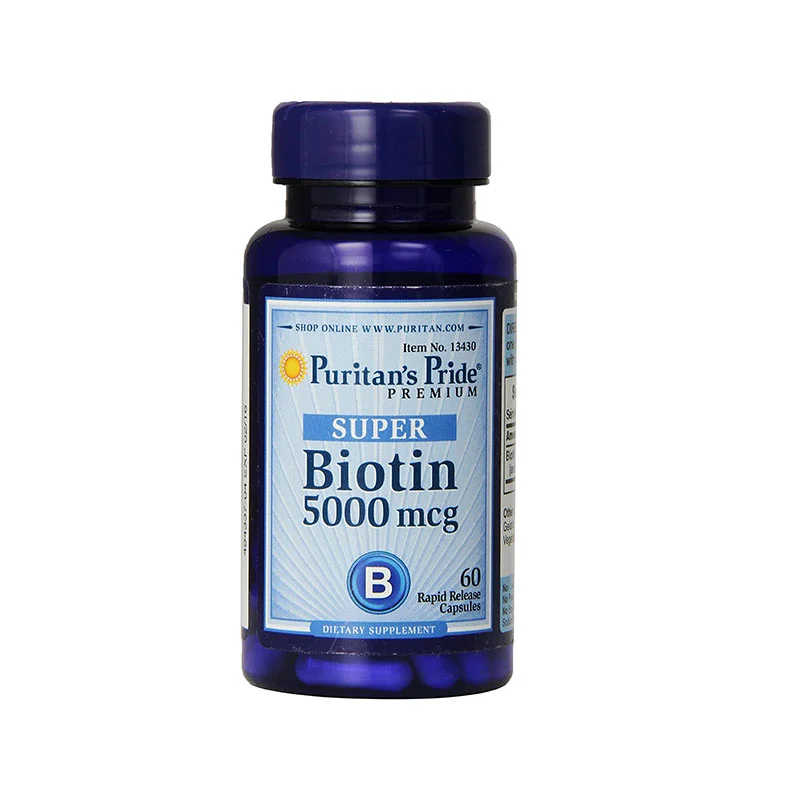 biotin supplement hair skin nails Puritan’s Pride 5000 mcg beauty support