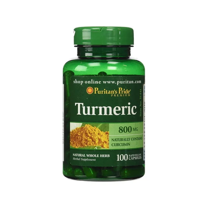 turmeric supplement antioxidant support Puritan’s Pride 800 mg capsules