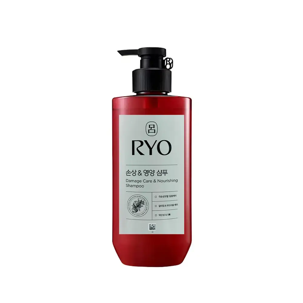 RYO Damage Care & Nourishing Shampoo damaged hair repair Korean herbal shampoo camellia oil pomegranate extract hair strengthening