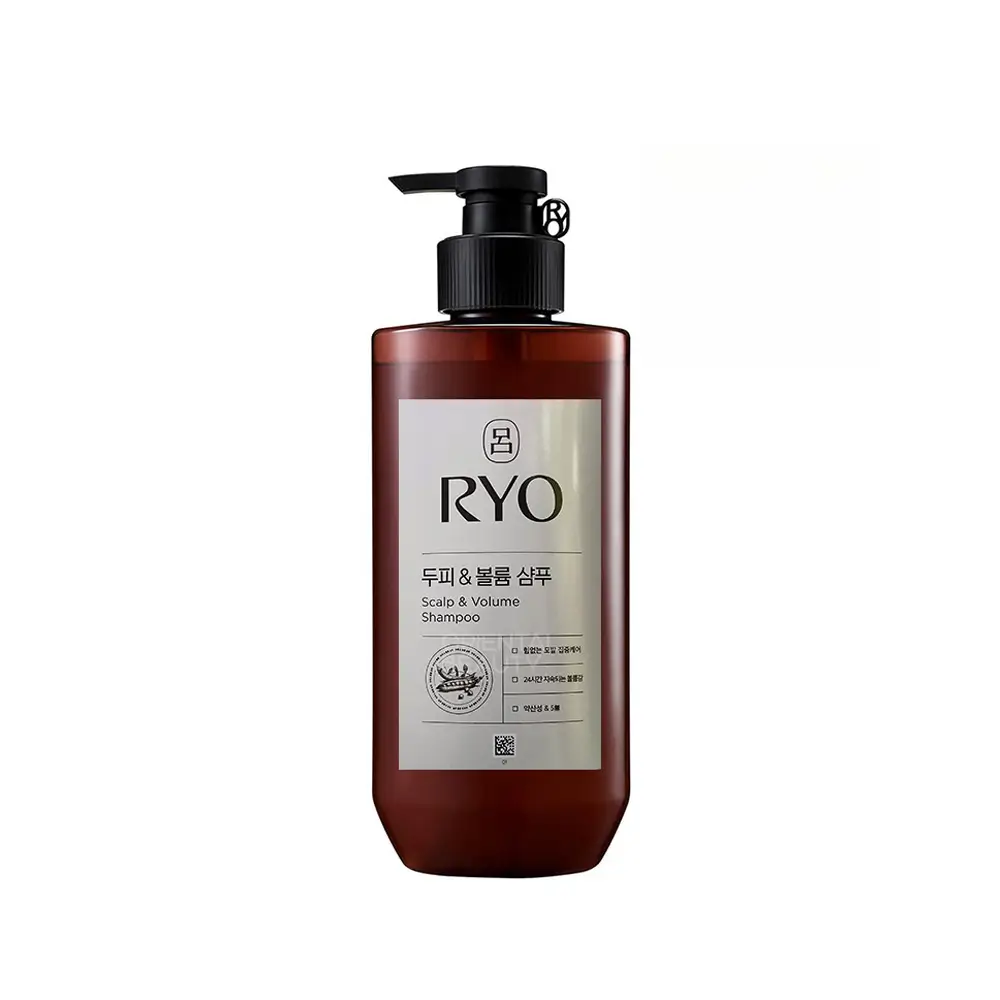RYO Scalp & Volume Shampoo hair volume Korean herbal shampoo ginseng green tea camellia oil ginger extract mint