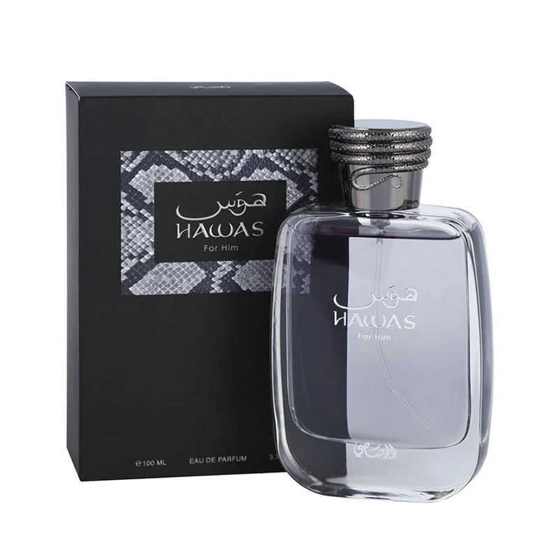 Rasasi Hawas men's fragrance aquatic scent citrus notes woody base