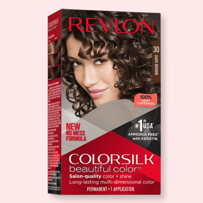 Revlon ColorSilk Dark Brown ammonia free hair dye gray coverage nourishing hair color