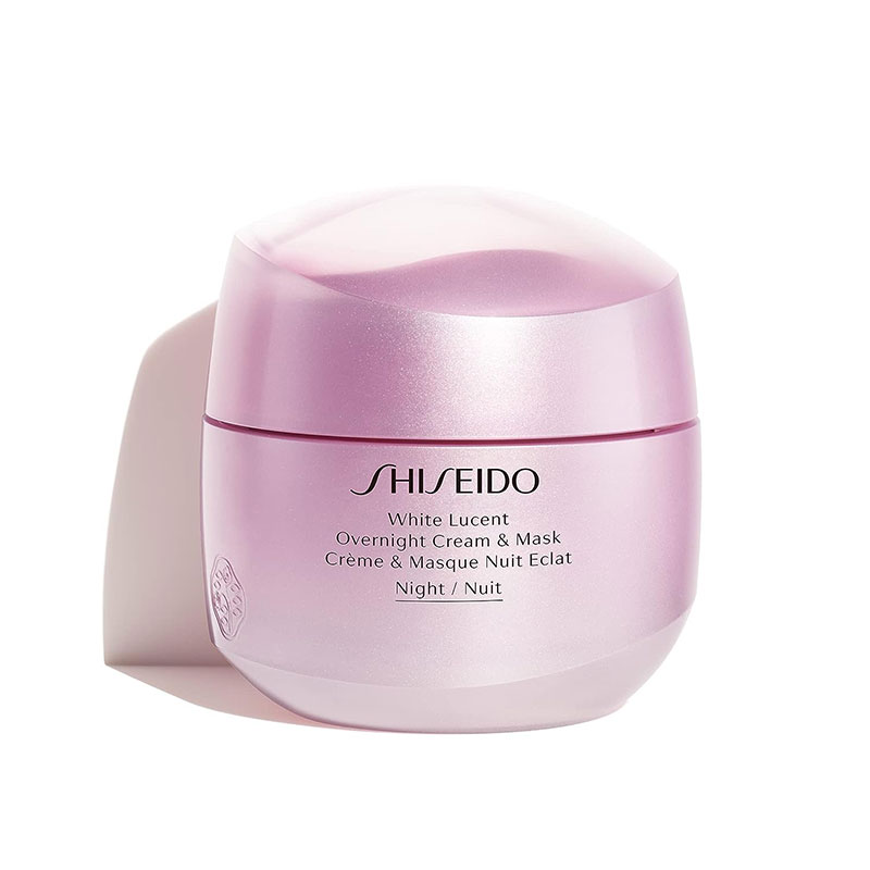 shiseido white lucent overnight cream mask brightening night treatment hydrating skincare dark spot reduction radiant skin