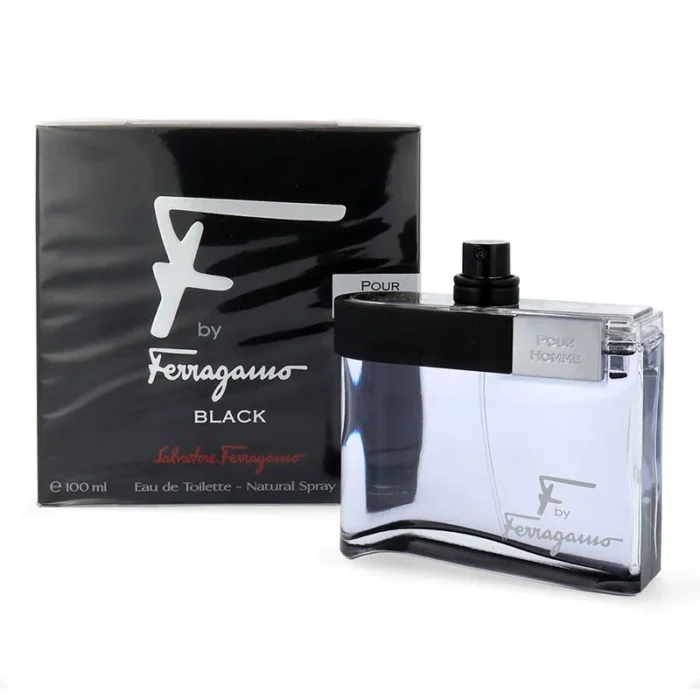 salvatore ferragamo f black edt men's fragrance aromatic spicy scent lavender black pepper tonka bean elegant men's perfume