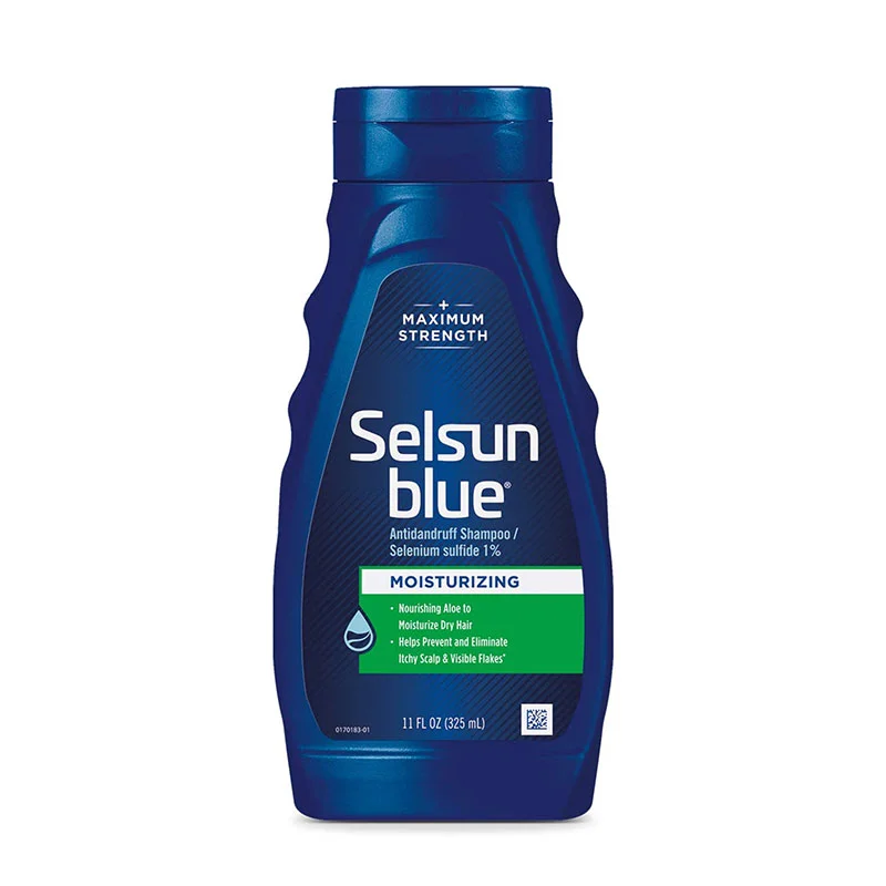 selsun blue moisturizing shampoo dandruff treatment aloe vera selenium sulfide dry scalp hair care