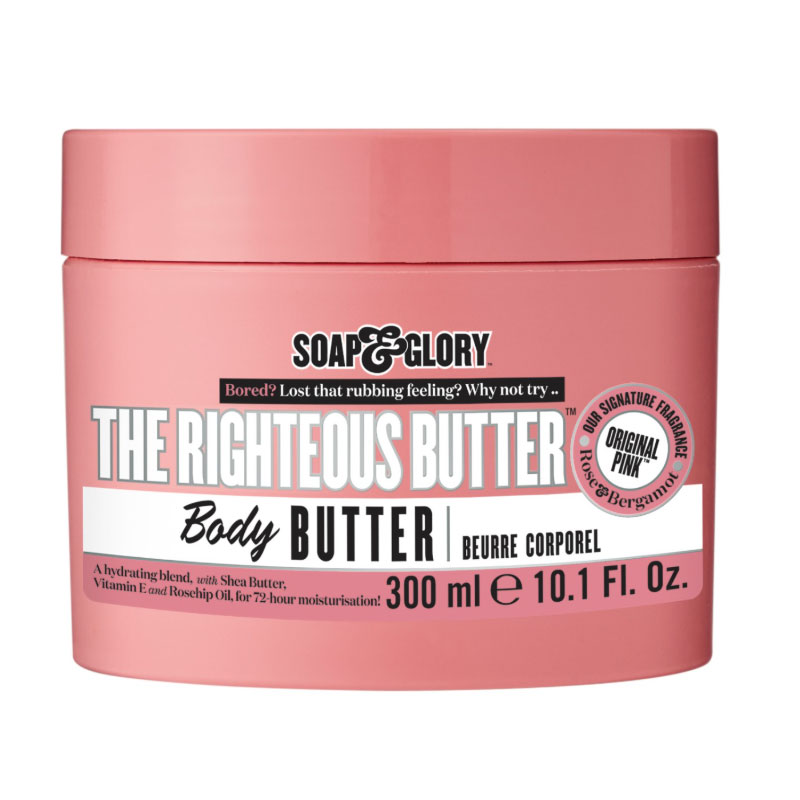 body butter moisturizing shea butter Soap and Glory The Righteous Butter Original Pink hydrating skincare