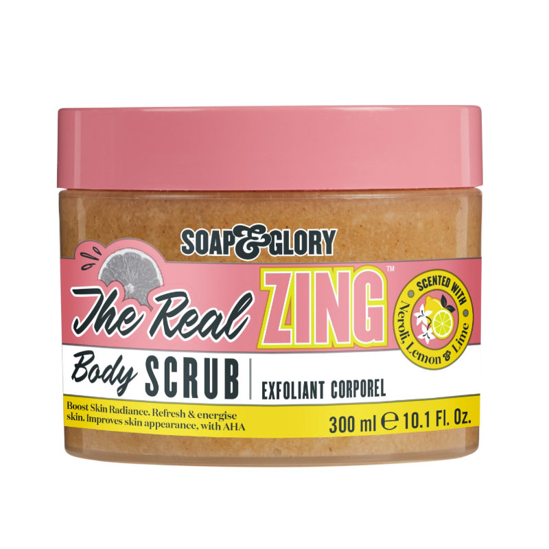 body scrub exfoliator smooth skin Soap and Glory The Real Zing citrus scent