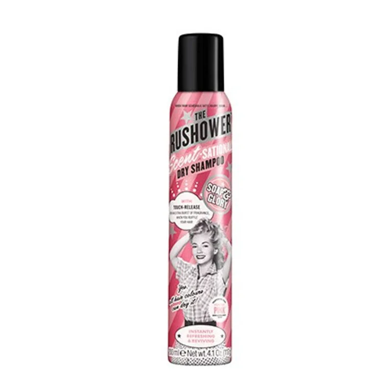 dry shampoo hair refresh oil absorption Soap and Glory The Rushower volumizing hair care