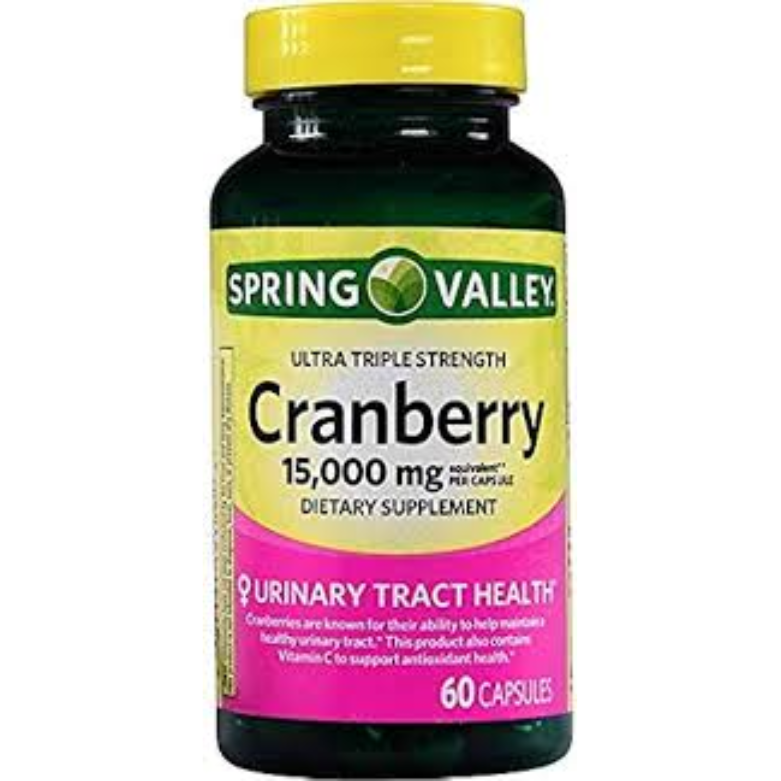 Spring Valley Ultra Triple Strength Cranberry 15,000 mg 60 Capsules