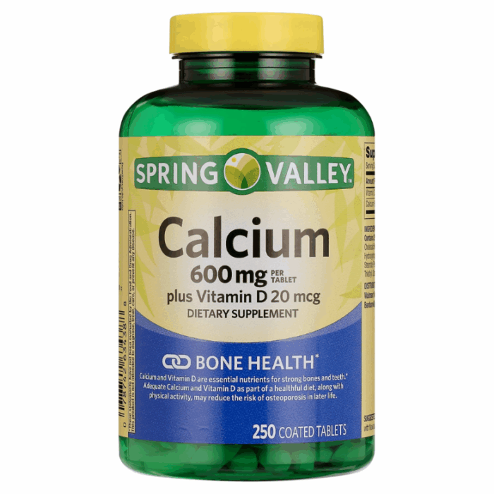 Spring Valley – Calcium 600 mg with Vitamin D3 800iu 250 Tablets (2)