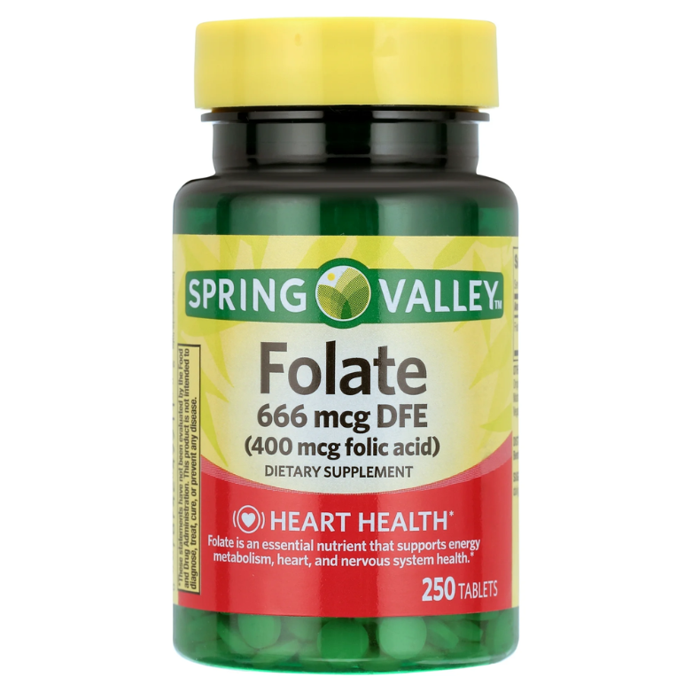 Spring Valley Folic Acid 400mcg 250 Tablets