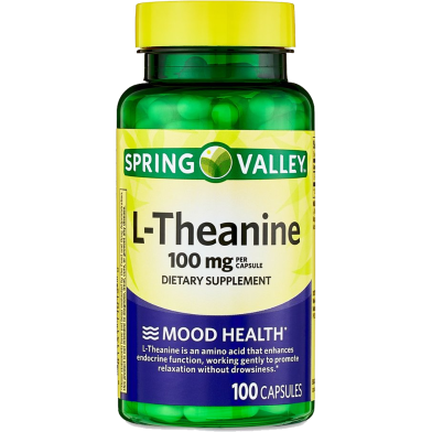 Spring Valley L-Theanine Capsules Mood Health 100mg 100 Capsules