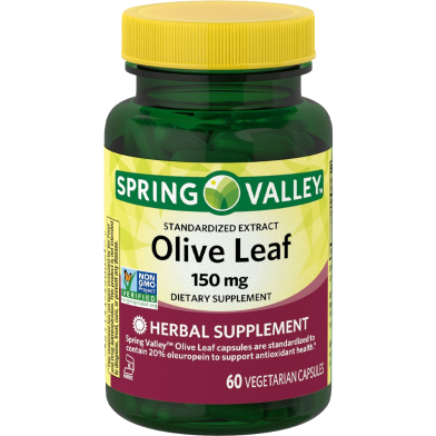 Spring Valley Standardized Extract Olive Leaf 150 mg 60 Capsules