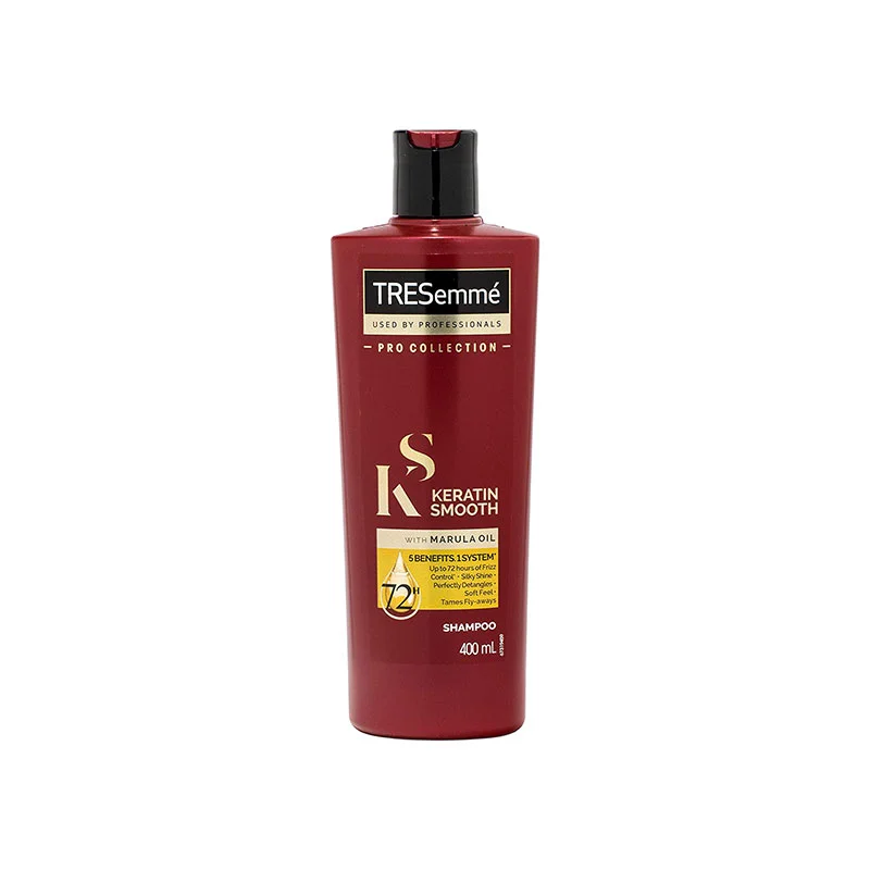 TRESemmé keratin shampoo frizz control smooth hair shine