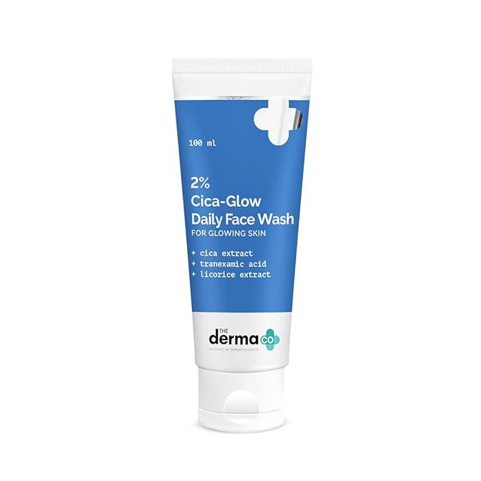 The Derma Co 2% Cica-Glow Daily Face Wash with Tranexamic Acid & Licorice 100ml