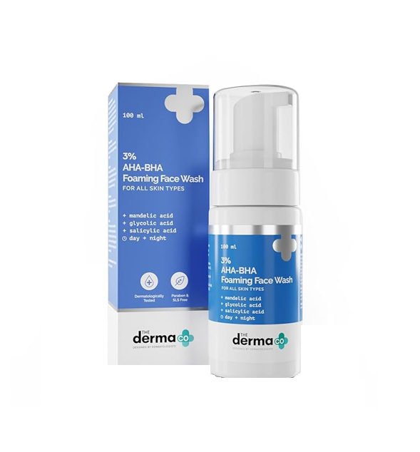 The Derma Co 3% AHA-BHA Foaming Face Wash