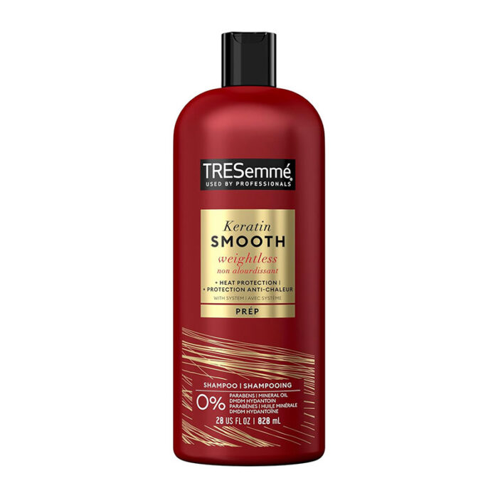 TRESemmé keratin shampoo frizz control Lamellar-Discipline smooth hair shine