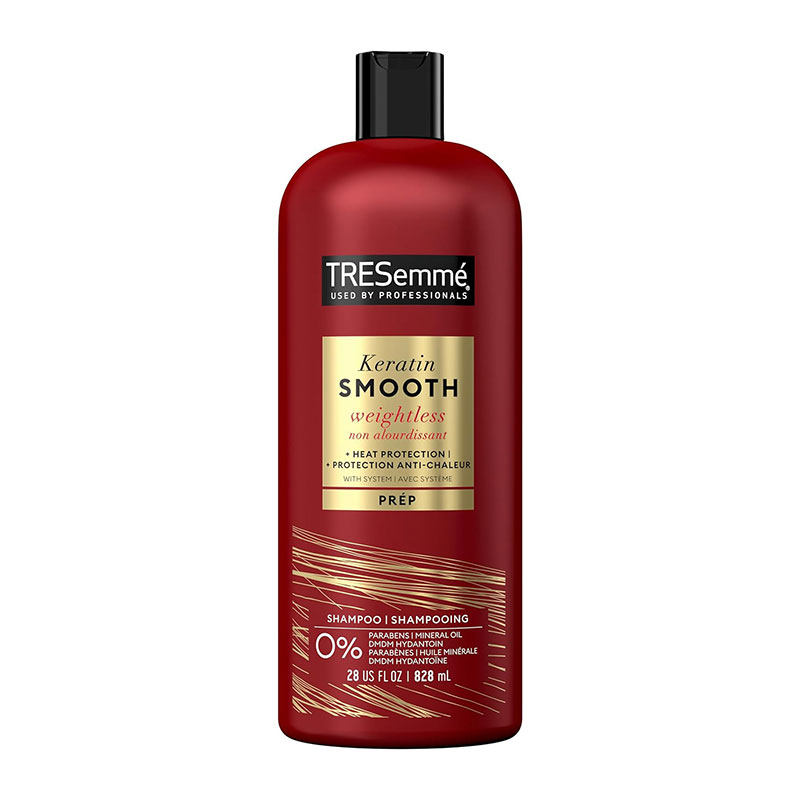 TRESemmé keratin shampoo frizz control Lamellar-Discipline smooth hair shine