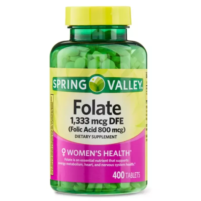 Spring Valley Folic Acid 800 mcg 400 Tablets