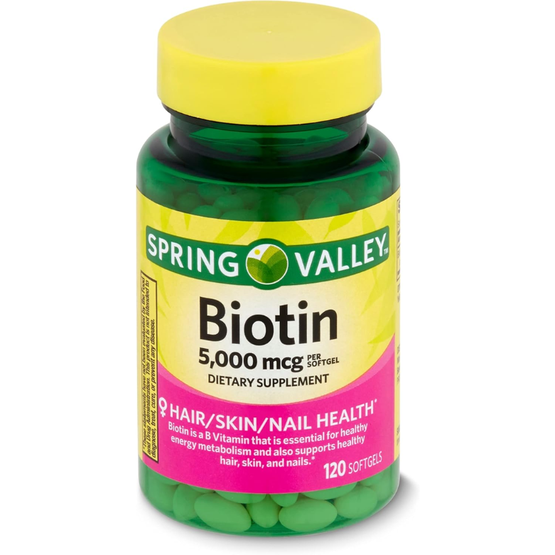 Spring Valley Biotin Softgels 5000mcg 120 Softgels