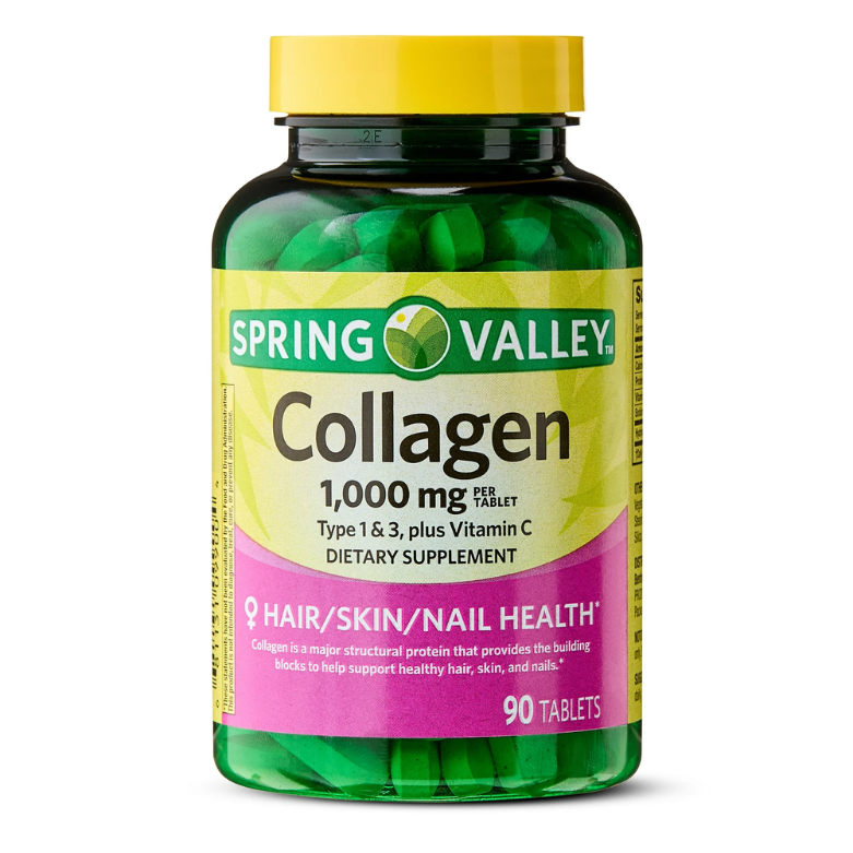 Spring Valley Collagen 1000mg Type 1 & 3 Plus Vitamin C Dietary Supplement 120 Tablets