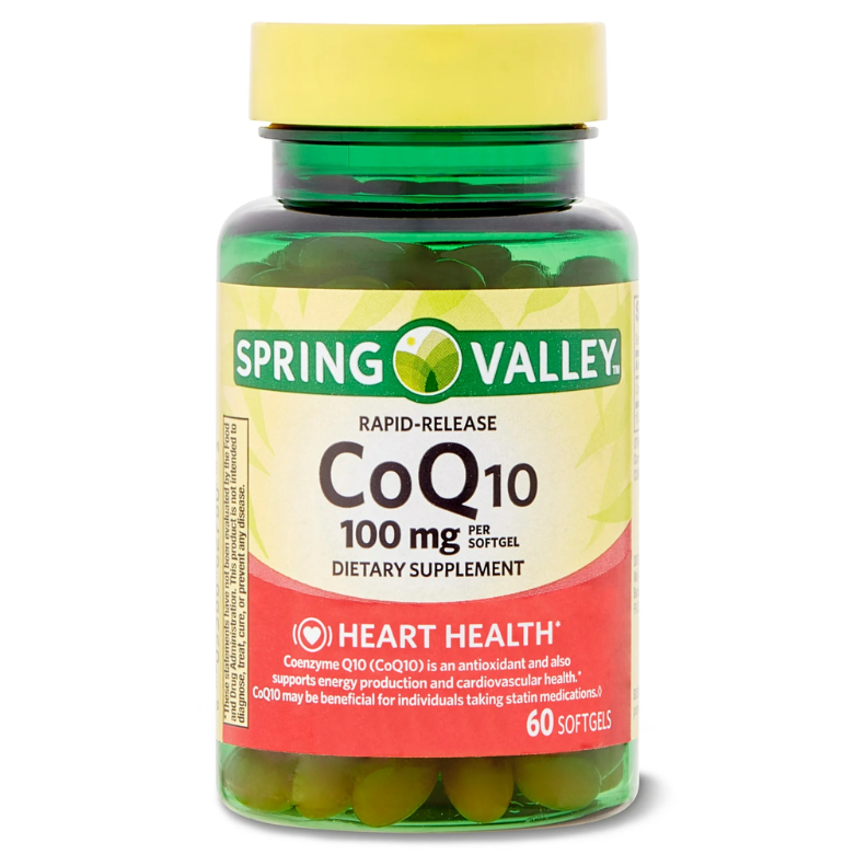 Spring Valley CoQ10 Rapid Release 100mg 60 Softgels
