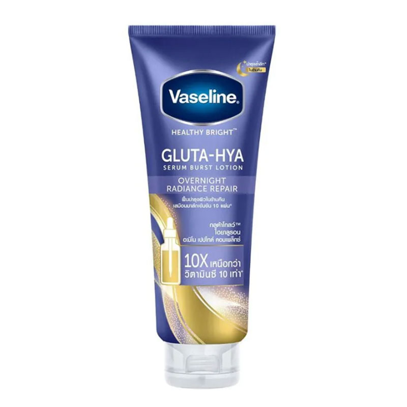 vaseline gluta hya overnight radiance serum burst lotion skin brightening hydration amino peptide complex night repair glowing skin