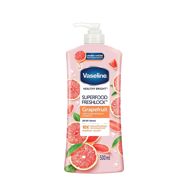 Vaseline Superfood Freshlock Grapefruit body lotion skin brightening moisturizer
