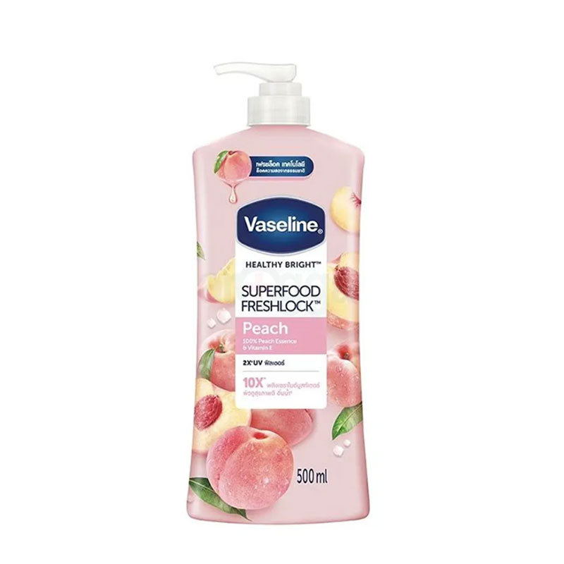 Vaseline Superfood Freshlock Peach body lotion skin brightening moisturizer