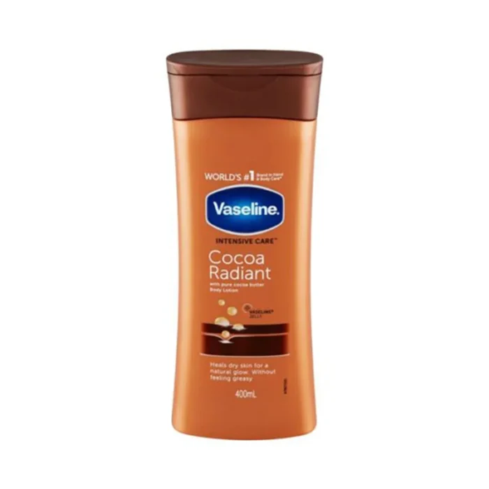 vaseline cocoa radiant body lotion moisturizing dry skin cocoa butter shea butter non greasy daily moisturizer radiant skin