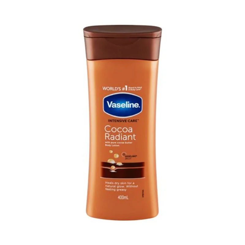 vaseline cocoa radiant body lotion moisturizing dry skin cocoa butter shea butter non greasy daily moisturizer radiant skin