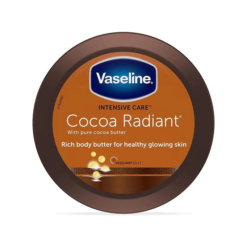 vaseline cocoa radiant body butter moisturizing dry skin cocoa butter shea butter non greasy daily moisturizer radiant skin