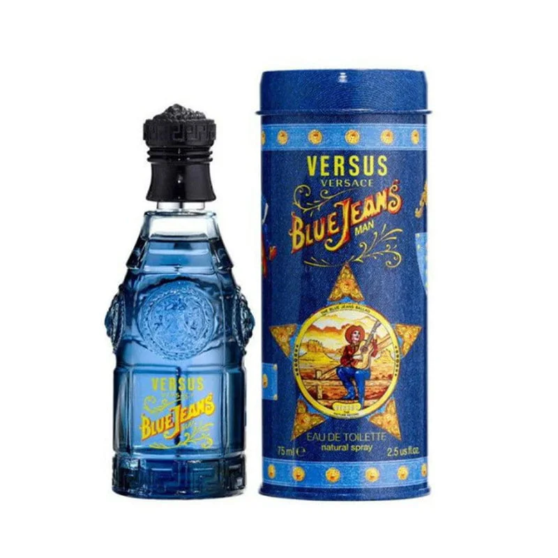 Versace Blue Jeans EDT 75ml men's fragrance classic aromatic fougère citrus floral woody