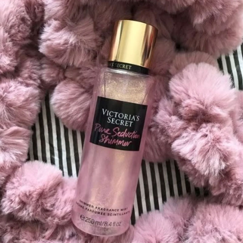 pure seduction shimmer mist victorias secret red plum freesia shimmer body spray