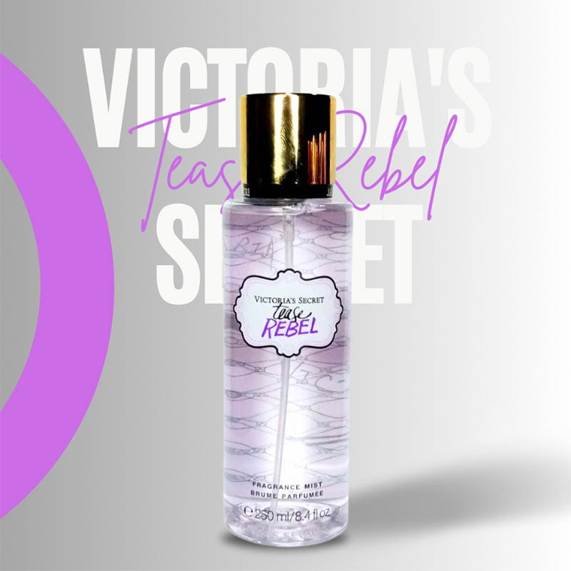 tease rebel fragrance mist victorias secret violet leaf wild rose white leather body spray