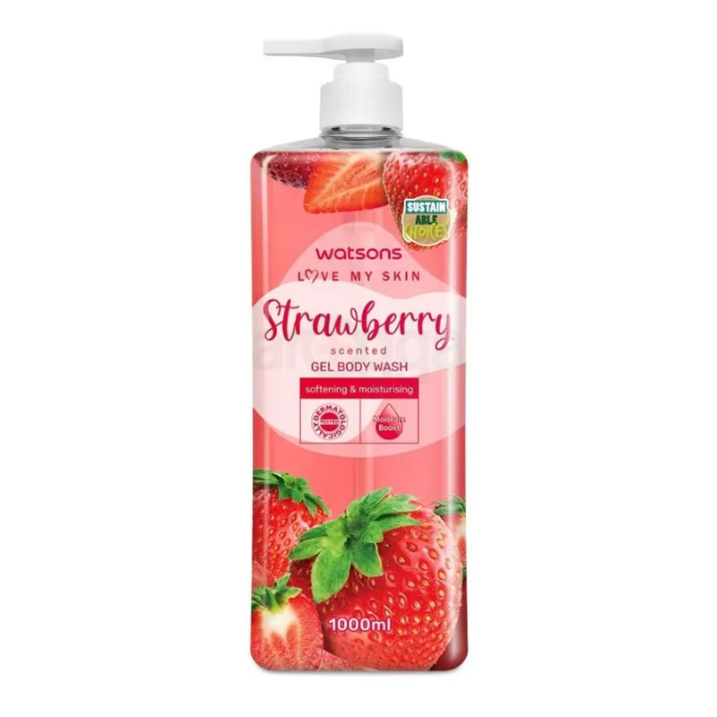 strawberry body wash moisturizing gentle cleanser softening skin care