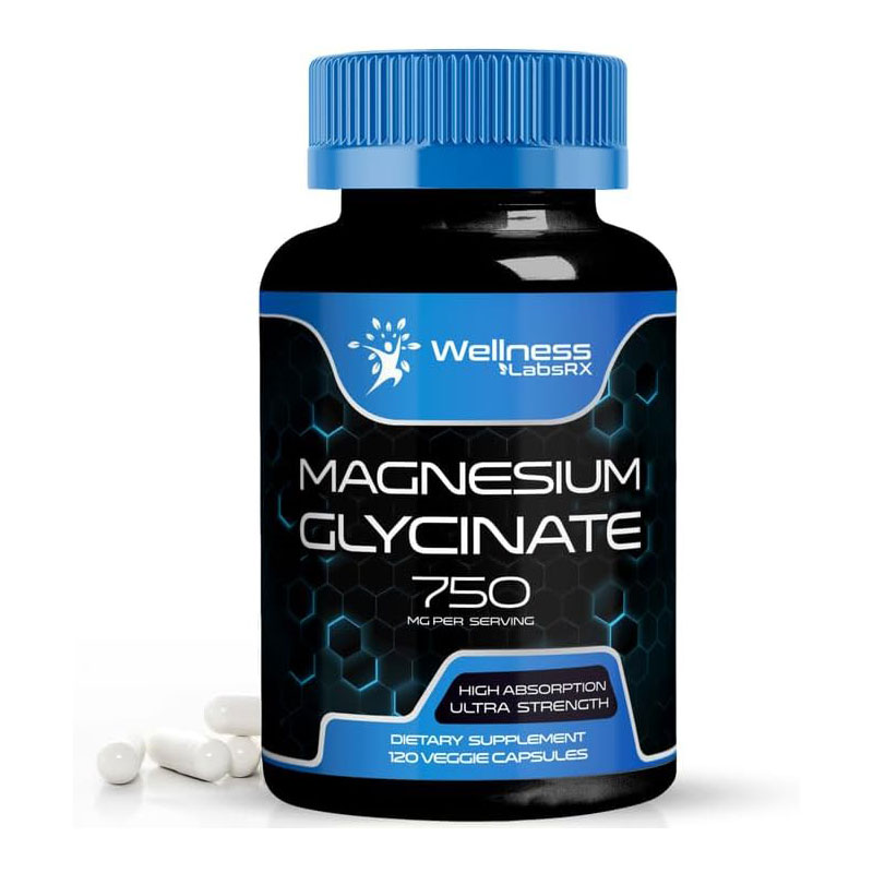 magnesium glycinate supplement wellness labs rx high absorption sleep support stress relief muscle relaxation