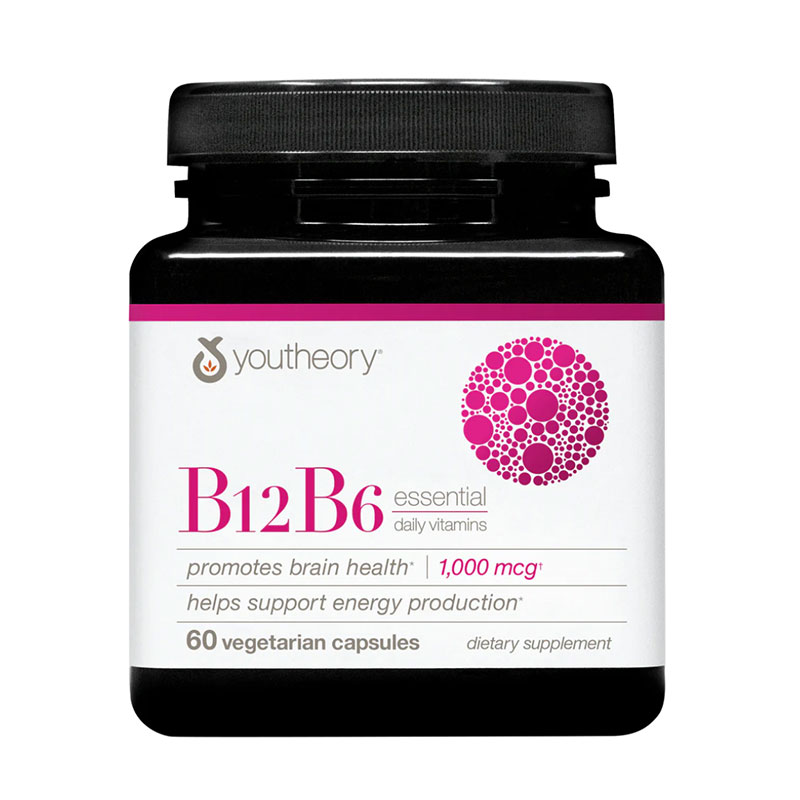 Youtheory B12B6 vitamin B12 supplement vitamin B6 supplement energy support brain health immune support