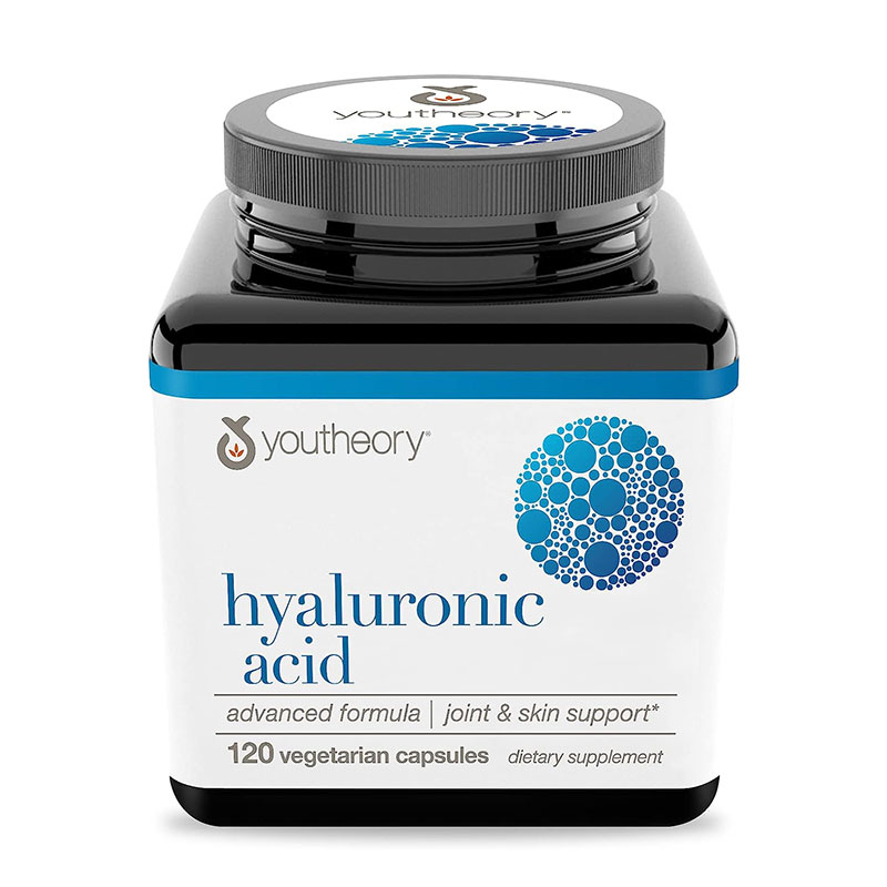 Youtheory Hyaluronic Acid joint support skin hydration hyaluronic acid supplement botanical blend
