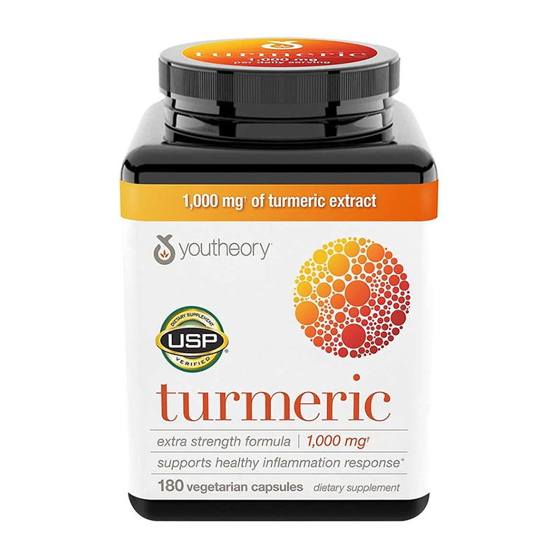 Youtheory Turmeric 1000 mg Curcumin C3 Complex BioPerine joint support inflammation relief antioxidant supplement